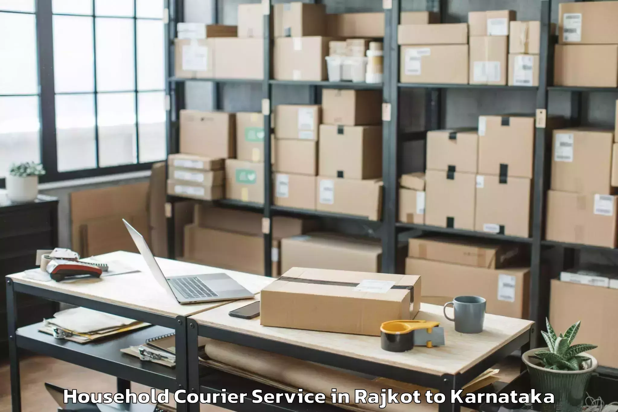 Reliable Rajkot to Tiptur Household Courier